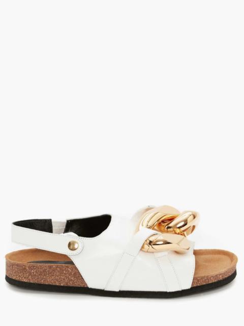 JW Anderson WOMEN’S CHAIN FLAT SANDALS WITH SNAP