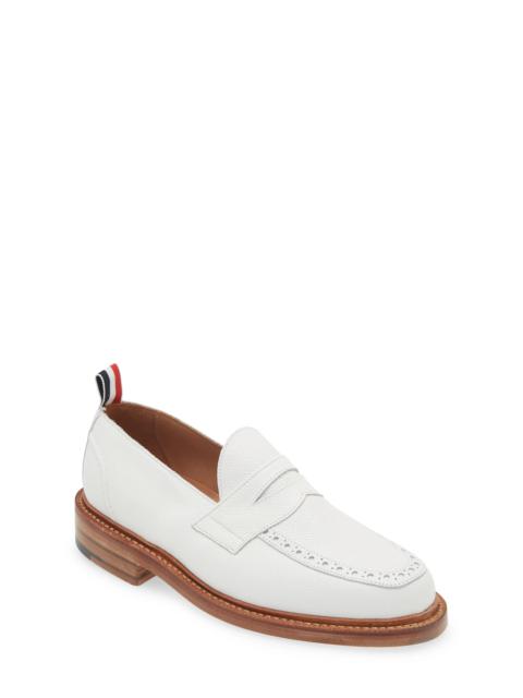 Brogued Leather Loafer