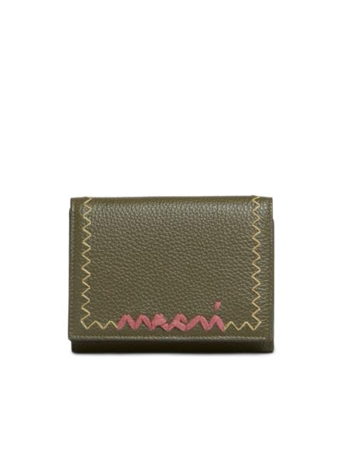 Marni textured leather bi-fold wallet