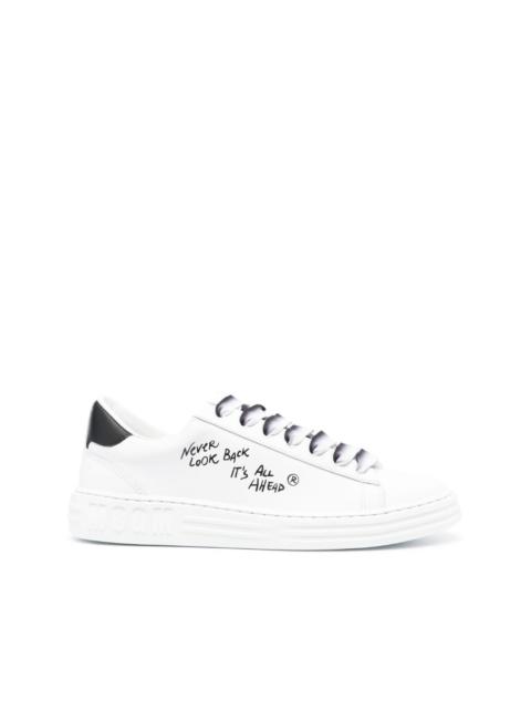 MSGM text-print low-top sneakers