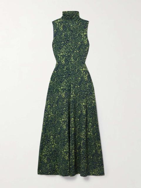 Proenza Schouler Jamie printed jersey turtleneck midi dress