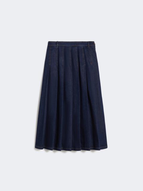 WEEKEND Max Mara Pleated denim skirt - NAVY