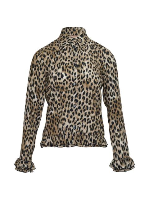 N°21 printed long-sleeve shirt