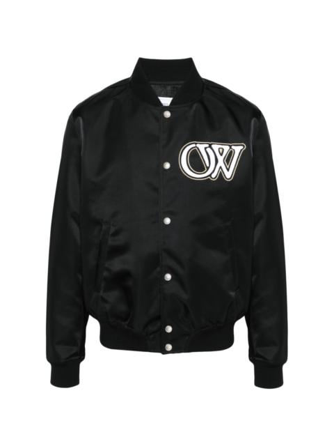Off-White logo-appliquÃ© bomber jacket