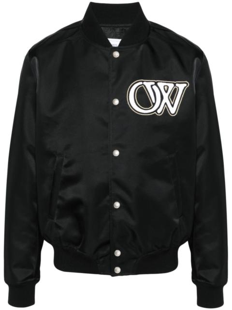 Off-White logo-appliquÃ© bomber jacket