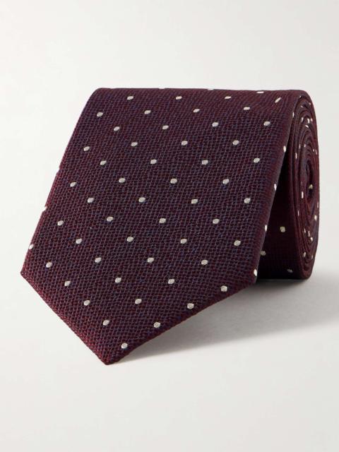 Canali 8cm Polka-Dot Silk-Jacquard Tie