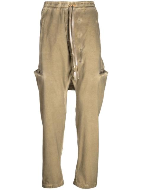 Boris Bidjan Saberi drawstring-waist cotton-blend drop-crotch trousers