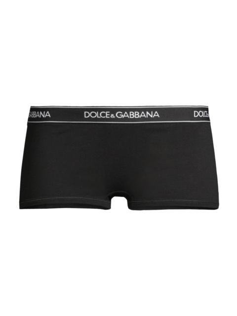 Dolce & Gabbana Women's Logo Band Boy'shorts - Nero