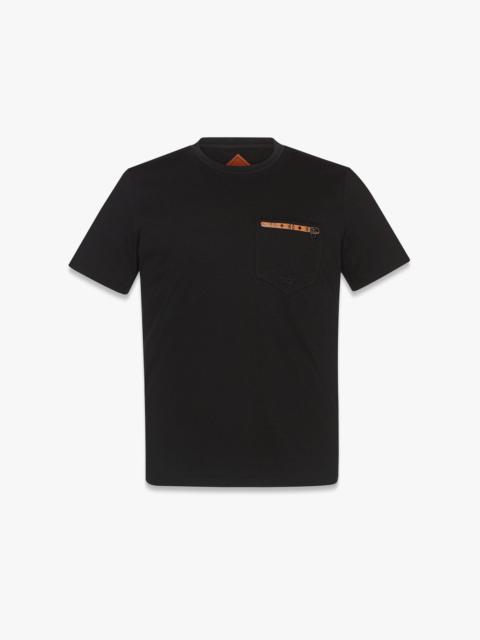 MCM Silket Logo T-Shirt With Zip Pocket