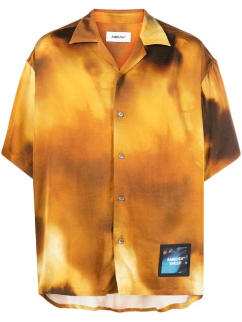 short-sleeved bowling shirt