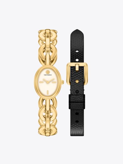 TORY BURCH Small Oval Watch Gift Set