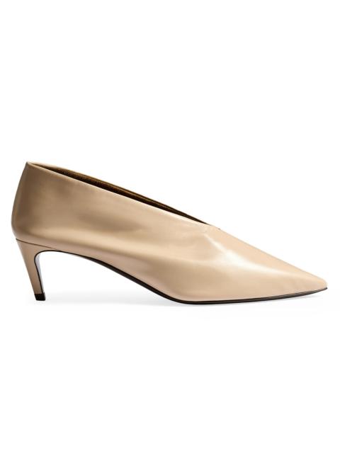 KHAITE Women's Miriam 50MM Leather Pumps - Beige