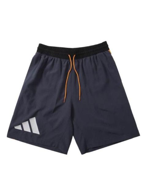 adidas adidas Running Training Gym Breathable Shorts Navy Blue H58408