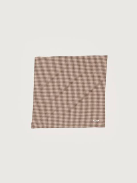 AURALEE AIRY LIGHT COTTON CHECK SCARF