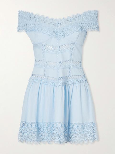 Charo Ruiz Eliane Cotton-blend Mini Dress