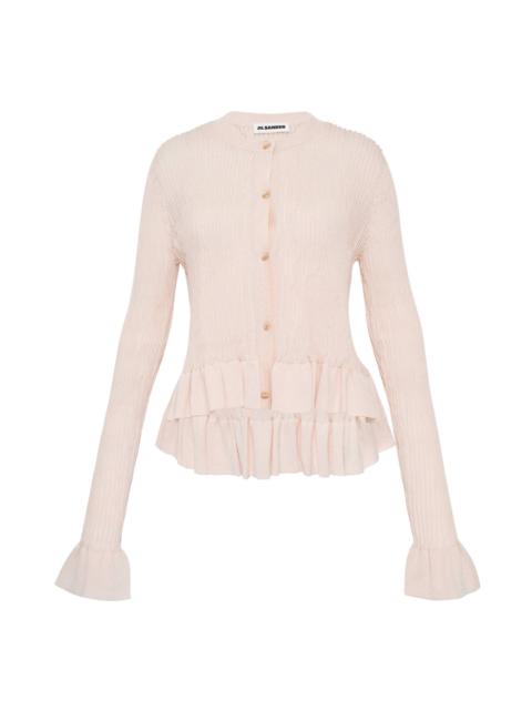 Jil Sander Cardigan With Frill Bottom