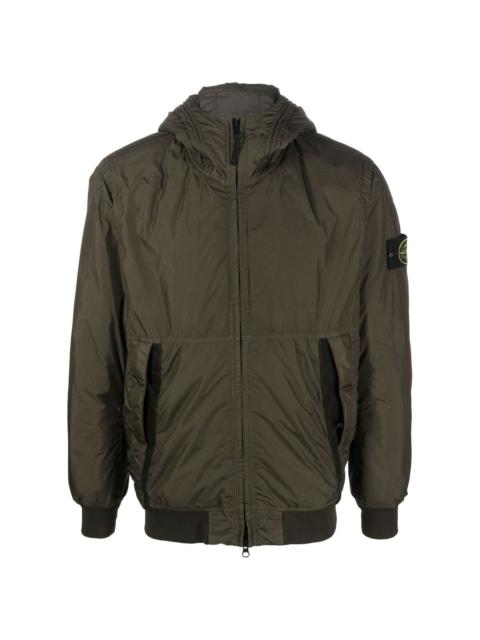 Compass-patch zip-up jacket