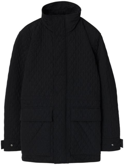 Burberry check-hood quilted jacket