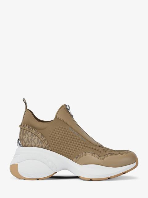 MICHAEL KORS Zuma Mixed-Media Trainer