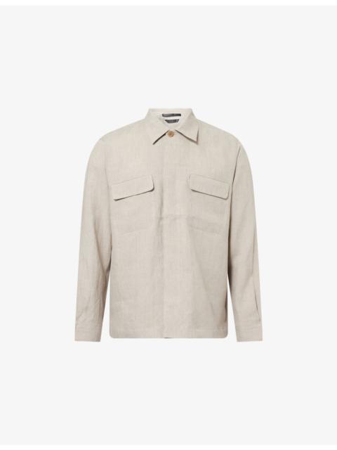 Sunspel Regular-Fit Pointed-Collar Linen Overshirt