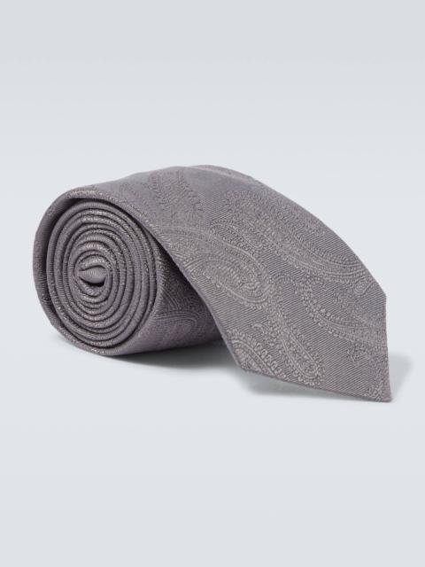 Brunello Cucinelli Paisley silk twill tie