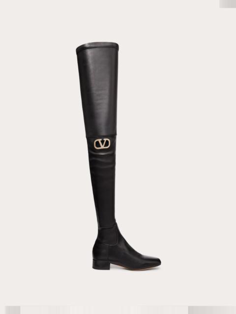 VLOGO TYPE OVER-THE-KNEE BOOT IN STRETCH NAPPA 30MM
