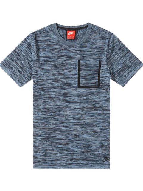 Nike Tech Knit Pocket Tee "Obsidian / Heather / Black / Ocean Fog" 729397 014