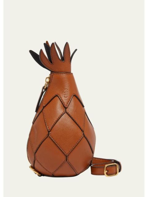 Chloé Bananas Pineapple Crossbody Bag in Calfskin Leather