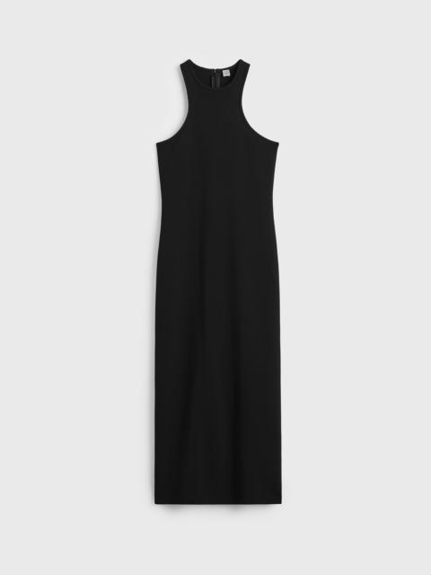 TOTEME Deep curve stretch wool tank dress black