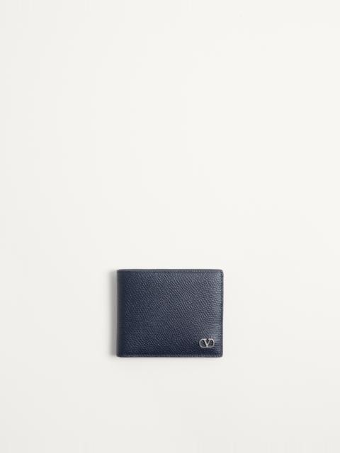 Valentino VLOGO SIGNATURE GRAINY CALFSKIN WALLET