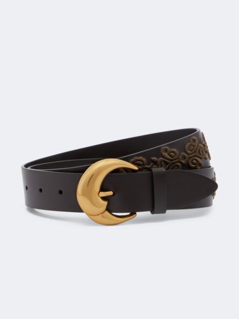 Etro Embroidered leather belt