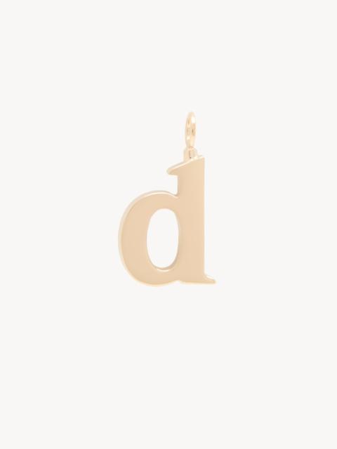 Chloé ALPHABET LETTER D CHARM IN BRASS