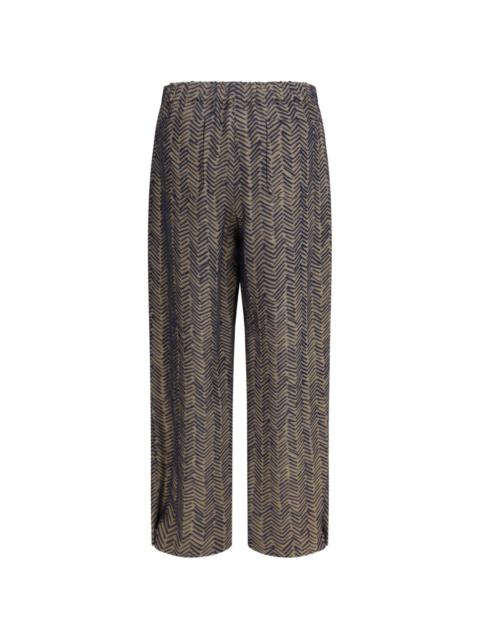 GIORGIO ARMANI chevron-pattern jacquard trousers
