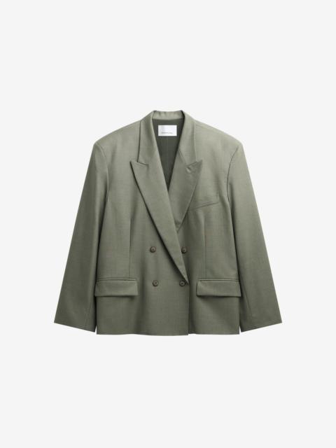 The Frankie Shop Valter Oversized Blazer - Pale Olive