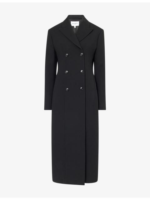 ALAÏA Double-Breasted Longline Wool Coat