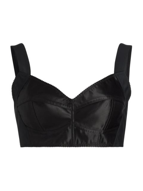 Dolce & Gabbana Women's Satin Bra Top - Nero