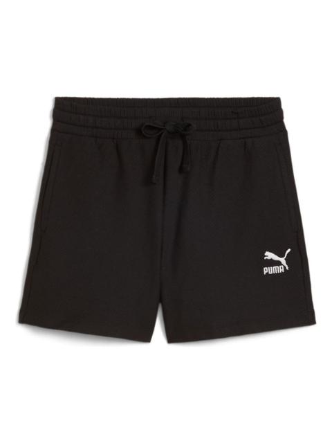 (WMNS) PUMA Classics Ribbed Shorts 'Black' 626630-01