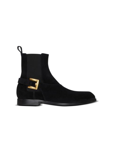 Balmain Anthem Chelsea boots in suede leather