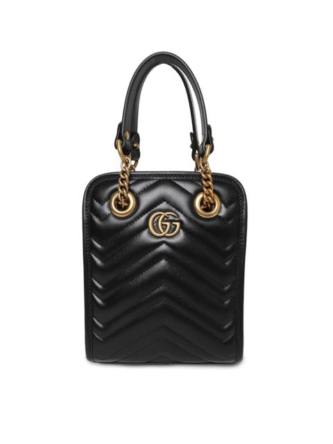 GUCCI Love Parade Chevron Matelasse Marmont Shoulder Bag Black