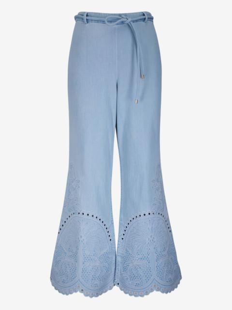 Zimmermann eyelet-embroidered trousers