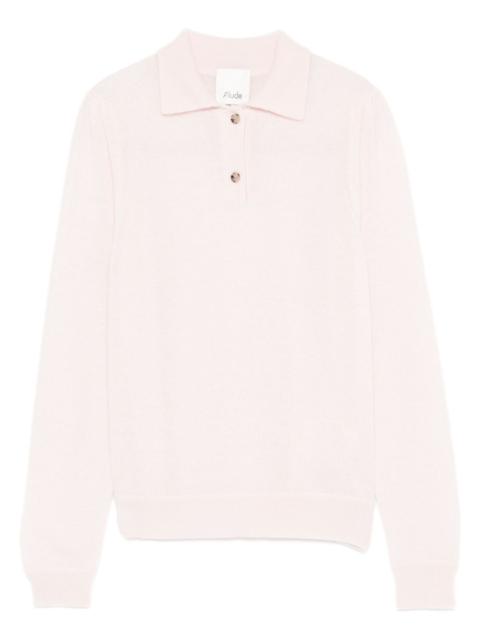 Allude button-fastening polo shirt