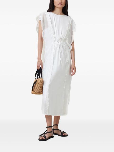 ALLSAINTS Ola lace-insert ruffled midi dress
