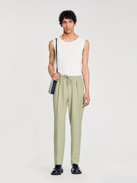 Sandro ELASTICATED STRAIGHT-LEG TROUSERS
