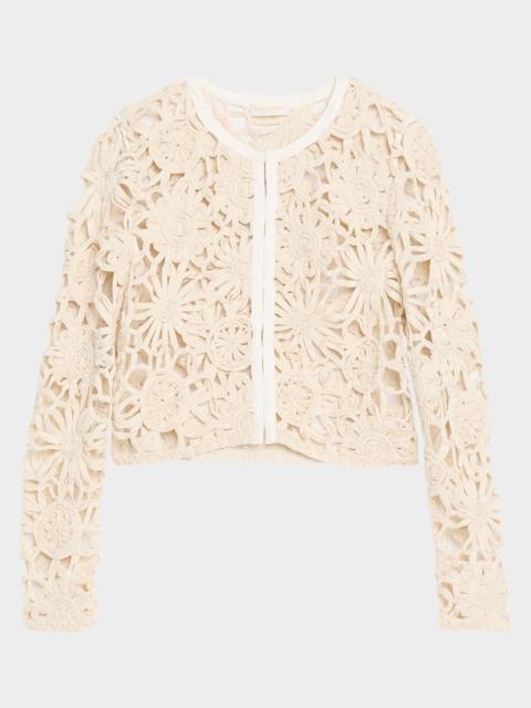 RAMY BROOK Adelynn Openwork Floral Jacket