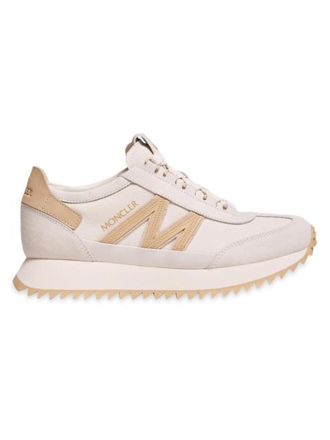 Moncler Women's Pacey2 and Sneakers in Suede and Nubuck - White Ivory