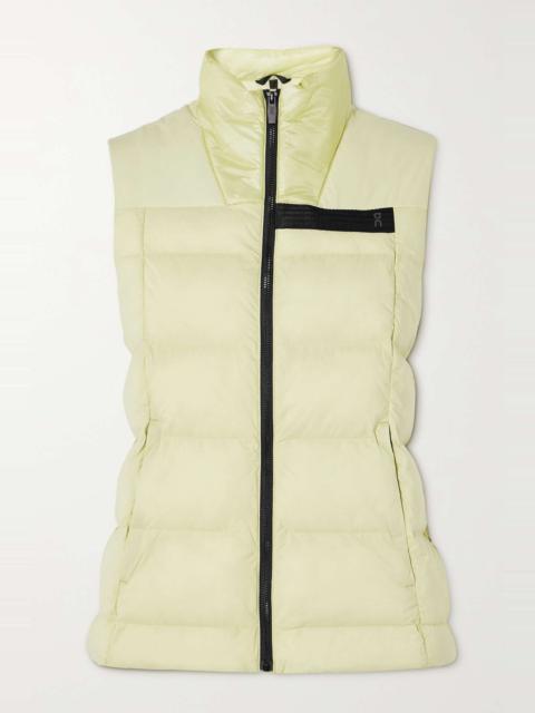 On Challenger grosgrain-trimmed padded shell and recycled-ripstop vest