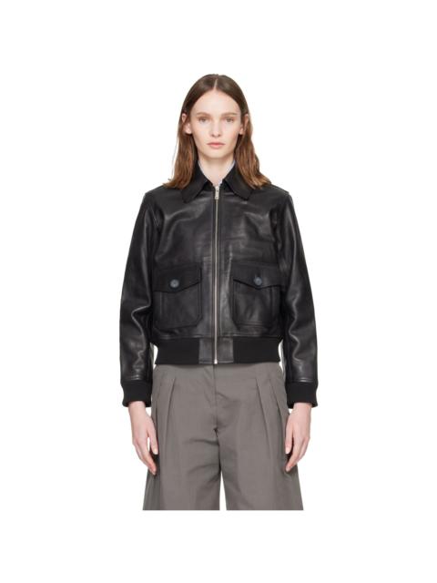 A.P.C. Black Gael Leather Jacket