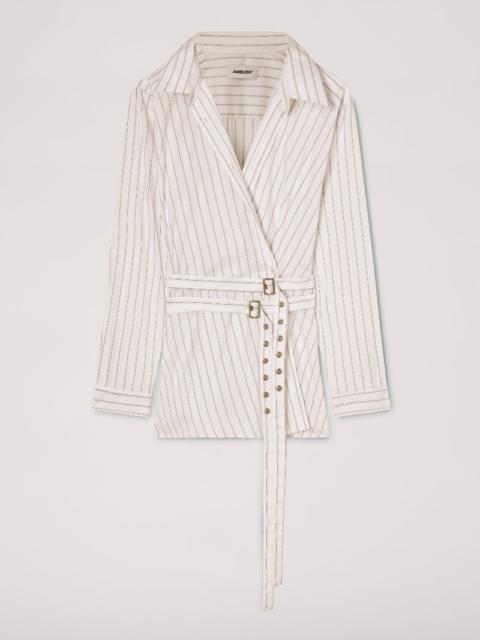 Ambush STRIPED SHIRT DRESS