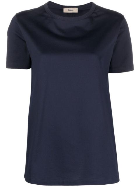 Herno contrasting gathered panel T-shirt