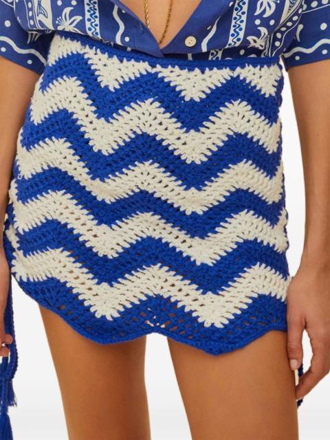 FARM RIO chevron tassel mini skirt